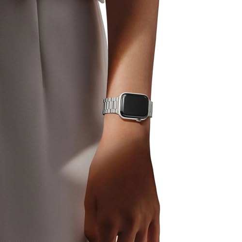 Image of EPULY Metal Band Compatible with Apple Watch Bands for Men 49mm 46mm 45mm 44mm 42mm 41mm 40mm 38mm, Business Stainless Steel Strap for iWatch Bands Series 11 10 9 8 7 6 5 4 3 2 1, SE3 2 1, Ultra3 2 1