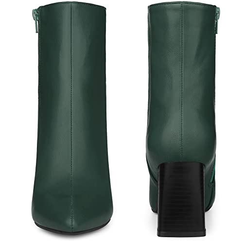 Perphy Pointed Toe Boots Block High Heels Ankle Booties for Women2