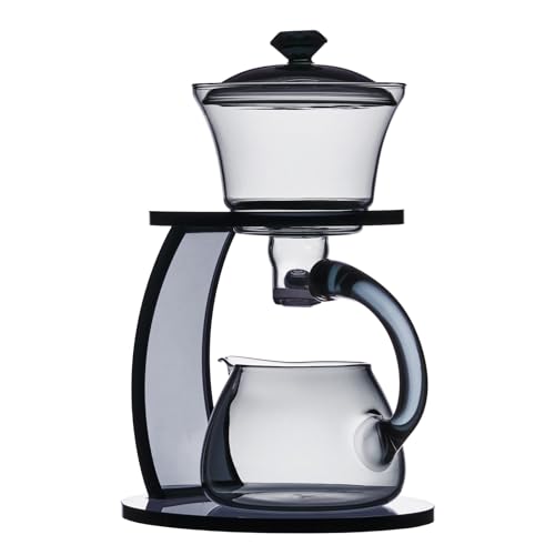 Théière en verre rotative semi-automatique résistante à la chaleur - 3