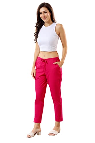 Image of TRASA Ultra Soft Cotton Regular and Plus 8 Colour Cotton Pants for Womens and Girls - Available Sizes : M,L,XL,2XL,3XL,4XL,5XL