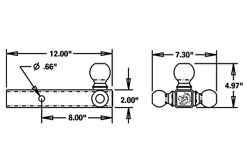 image for Buyers Products Company Buyers Products 1802200 Tri-Ball Hitch, Solid 