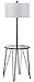 Safavieh FLL4010A Lighting Collection Ciro 58" Side Table Black Floor Lamp, Metal