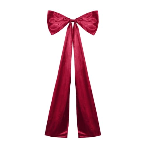 Lazos navideños de terciopelo - Lazo grande para la decoración de coronas - Lazo de terciopelo para encaje de árbol - Para manualidades, vacaciones, hogar, cocina, granja, pared, interior, mujeres y