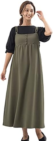 Amazon Co Jp アール ピー エス R P S ガルゼダブルストラップキャミワンピース M カーキ 服 ファッション小物