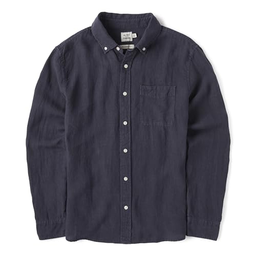 Huckberry Flint and Tinder Linen Long Sleeve Button Down Mens Shirt