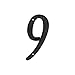Del Rnz4-9 Black 4 In House Number #9 Zinc