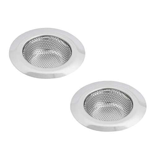 Sumbirg 2 Pièces Filtre évier Cuisine,Filtre à Évier en Acier Inoxydable pour Salle de Bain Cuisine 11.2cm /4.41 pouce de diamètre Cover
