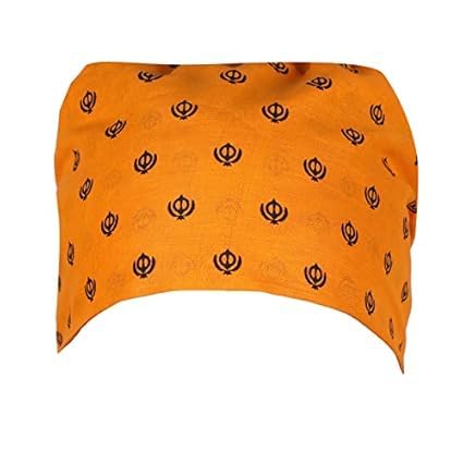 Unisex Sikh Religious Khanda Skull Cap Beanie Dew Doo Rag Head Wrap Headband Sweatband for Outdoor Running Pack