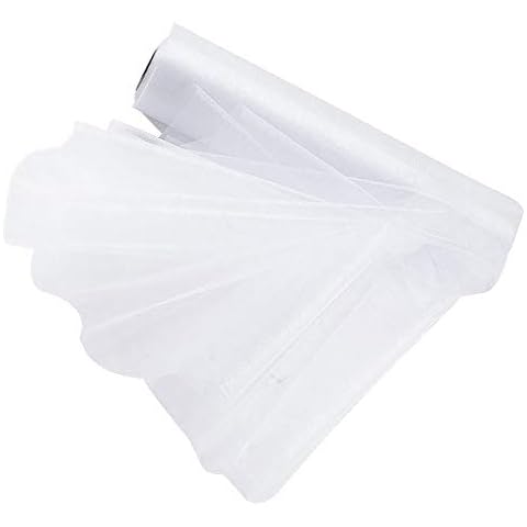 UINOEU Organza Fabric Sheer Organza Roll 29cm x 35m White Tulle Roll Fabric Table Runner Organza Transparent Roll Fabric Ribbon Sheer for Wedding Chair Table Party Decorative DIY Crafts Cover