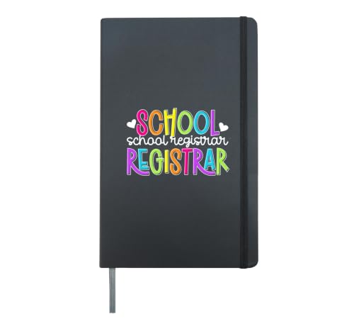 School Registrar Best School Registrars Hardcover Journal, Black