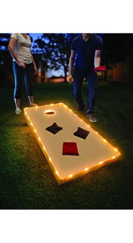 Image of BrightzBrightz TossBrightz Red Led Cornhole Lights Led Corn Hole Lights Cornhole Led Lights for Hole and Board Corn Hole Board Light Kit Light Up Cornhole Set Glow in The Dark Cornhole Board