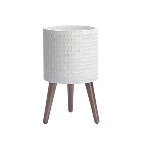 D'vine Dev 10 Inch Modern Geometric Tile Patterned Sleek Planter