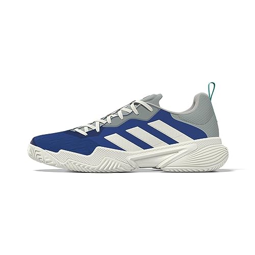 adidas Women's Barricade Tennis Sneaker, Team Royal Blue/Off White/Bright Red, 10.53