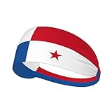 Panama Panamanian Elastic Headband for Women Men Moisture Wicking Sweatband Sports Hair Band for Running Football Tennis Unisex