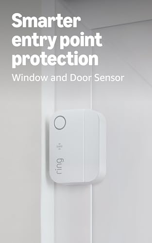 Image of Ring Spotlight Cam Plus, Battery, White with 2 Window and Door Sensors (newest model) and Motion Detector (newest model)