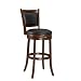 Ball & Cast Jayden Wooden Swivel Bar Stool with Faux-Leather Upholstery - 29 Inch Seat Height, Cappuccino