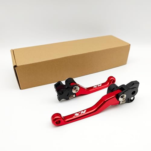 CNC Brake & Clutch Lever Replacement For KX250F/450F KX450SR 2019-2024,KX450 2019-2023,KX450X 2021-2023(Red_Glossy_KX)