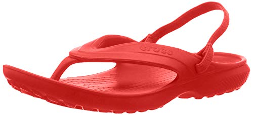 Crocs Classic Flip K, Chanclas Unisex Niños, Rojo (Flame 8c1), 25/26 EU