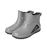 [Formemory] キッズレインシューズ レインブーツ レインシューズ 男の子 雨靴 キッズ 子供 雨靴 男の子 女の子 キッズレインブーツ かわいい 通園 通学 防水 軽量 晴雨兼用 梅雨 台風 男女兼用 4色 (グレー, 23.0 cm)
