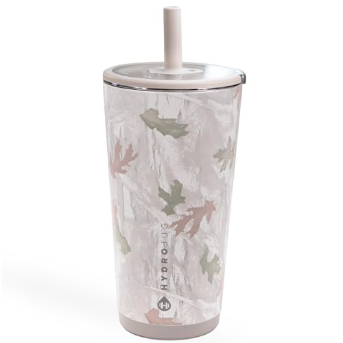 HydroJug Everyday Tumbler 20 oz Ceramic-Lined Straw Cup Camo