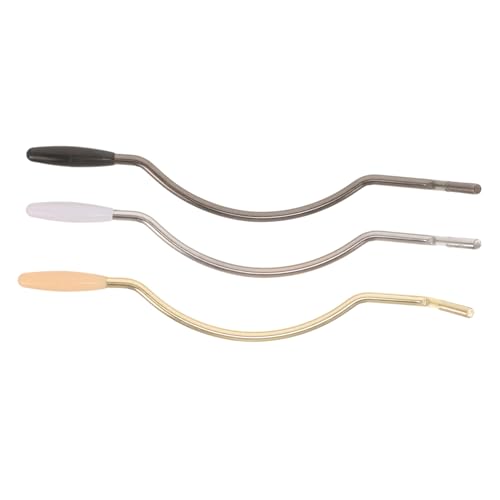 DRESSOOS 3個ワミーバー エレキギタートレモロバー ブリッジアーム トレモロアーム 湾曲形状でピッチコント対応 軽量設計で操作しやすい