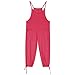 AOREUGL girls fashion Girls Jumpsuit Casual Sleeveless Spaghetti Strap Overalls Harem Long Pants Rompers With Pockets Size 5-14 Years Hot Pink kids clothes girls size 10-12 11-12 Years