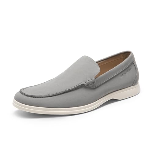 Bruno Marc Men's Dress Loafers Casual Slip on Lightweight Business Formal Shoes 8 Grey