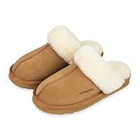 Hankers Sheepskin Slippers for Women, Australian Genuine Sheepskin Slipper Ladies (Brown, Adult, Women, 6, Numeric, UK Footwear Size System, Medium)