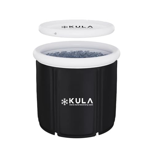 KULA RECOVERY BIG DIPPER ICE BATH (XXL) Portable Tub for Cold Water Therapy Recovery/Training - Premium Ice Bathtub with Lid for Athletes Cold Plunge (Black)