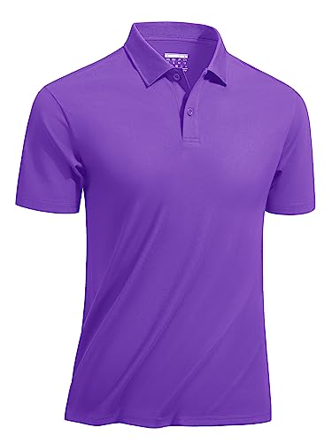 Amazon.com: TACVASEN Mens Purple Shirt Button Down Mens Polo Shirts Short  Sleeve Casual Performance T-Shirt Lightweight Outdoor Hiking Golf Polo Shirt  for Men : Clothing, Shoes & Jewelry
