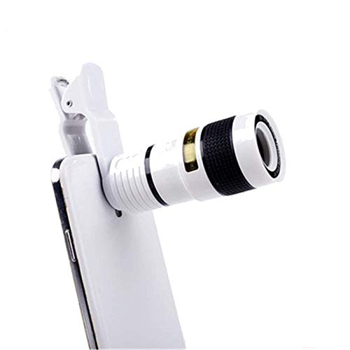 Pocket Zoom Hd Pixel Pro Pack, 12x Zoom Telephoto Lens, Cell Phone Camera Lens Kit, Clip on Phone Lens, Tripod Shutter Remote Lens (white, 2pcs)