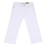  7985S Pantalone Bimbo Armani JUNIOR Bianco Cotone Trouser Kid [8 years]