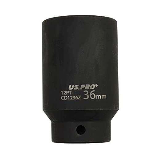 US PRO B1369 36mm 1/2'' Drive Double Deep Metric Impact Socket Bi Hex - Image 2