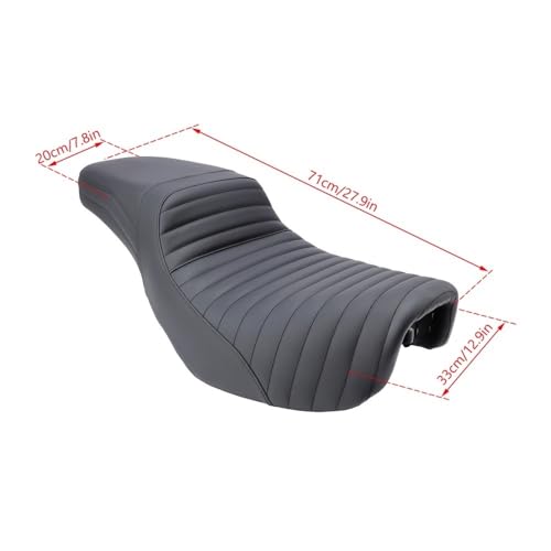 Asiento para Dyna Street Bob FXDB Super Glide 2006-2017 sillín conductor negro 4