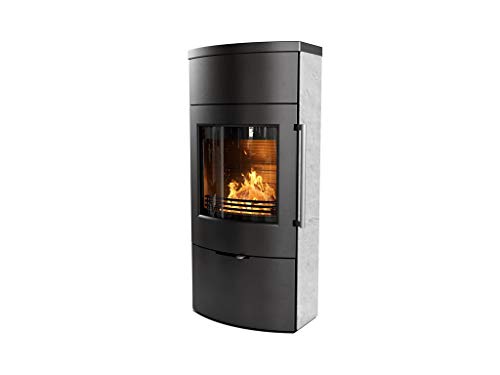 Preisvergleich Produktbild TermaTech S01-682 TT80S Kaminofen Stahl Schwarz / Speckstein / A