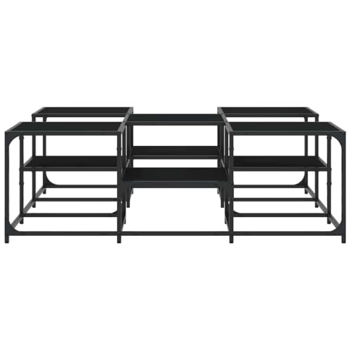 Table basse carrée noire pour optimiser le rangement du salon - 6