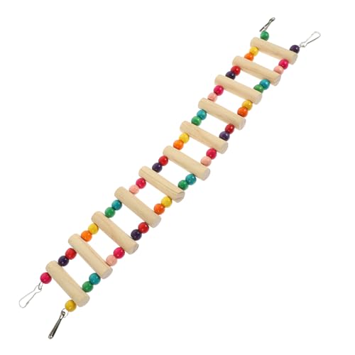BESPORTBLE Bird Parrot Ladder Wooden Climbing Toy Bird Cage Accessory Ladder Swing