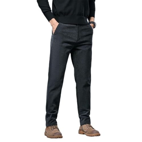Pantalon droit décontracté en laine pour homme idéal au bureau