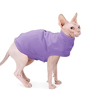 Soft Fleece Dog Sweatshirt – Warm Dog Sweaters for Small Medium Dogs Cats Cold Weather – Cat Sweater Pullover Stretchy Hoodie Easy On – Comfortable Dog Winter Clothes Pet Sweaters Vest for Doggie