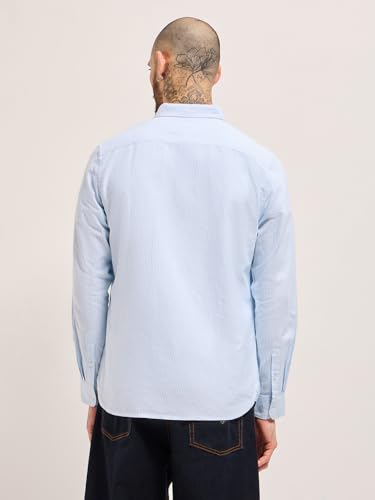 Image of THE BEAR HOUSE Men's Cotton Striped Slim Fit Shirt