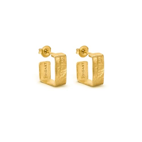 Boucles d'oreilles Lignis or 24k dorees à la finition brillante d'artisan