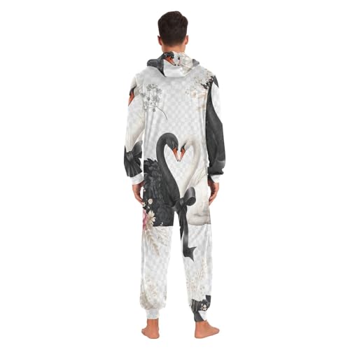 Pijama de una pieza con cremallera bolsillo canguro y forro polar 7
