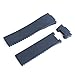 HFERHT 25 * 12mm Zwart Brown Blue Waterproof Silicone Rubber Watch Band Wrist WatchBand Belt Compatible With Ulysse Nardin Strap(Black)