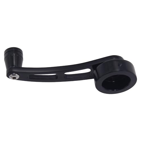 Image of 1 Pair Black Window Crank Handle Chrome Billet Aluminum 4 1 /4 Window Crank Handle Fits for Hot Rod Chevy Ford Chrysler