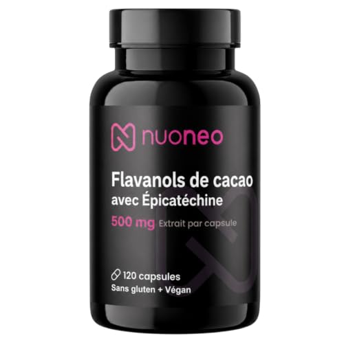 nuoneo Flavanols de Cacao 250 mg – 22,5 mg épicatéchine – 120 gélules