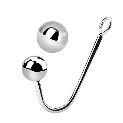 Roluck Analhaken mit 2 Austauschbar Kugeln Edelstahl Anal Hook Anal Haken für Männer Frauen Analspielzeug