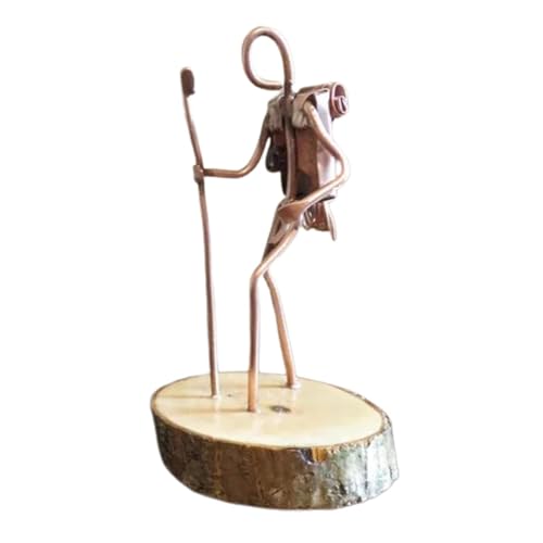 Figura decorativa de alambre de hierro,Adornos de estatuillas de hierro forjado | Escultura escalador aventurero,Figuras...