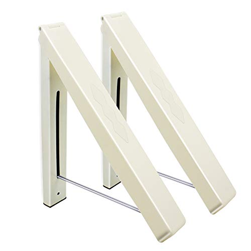 BeGrit Perchero de Pared Percha Plegable Conjunto de 2 Ahorrar Espacio colgadores de Ropa abatibles para Sala, Cuarto, Baño, Balcón, Oficina, Ahorra Espacio