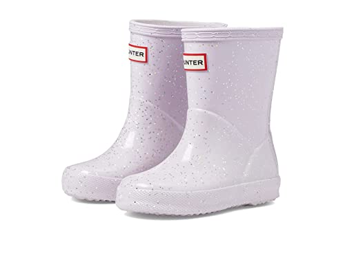 Hunter Kids Original First Classic Giant Glitter Wellington Rain Boots For Toddler, And Little Kids - Rubber With Gloss Finish, Slip-On Design, And Cotton Lining Tempered Mauve 5 Toddler M #TOP3