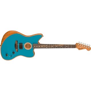Fender Acoustasonic Jazzmaster Ocean Turquoise · Guitare électrique - Les Beatles, Paul McCartney, John Lennon, RIngo Starr, George Harrison Fender Acoustasonic Jazzmaster Ocean Turquoise · Guitare électrique – Image 4